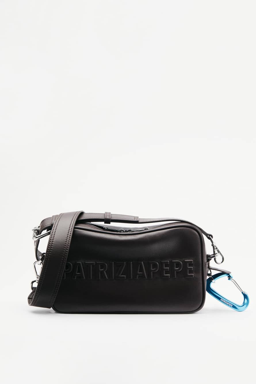 Leather (IM)PERFECTION Leather Camera Case, Brown, Patrizia Pepe