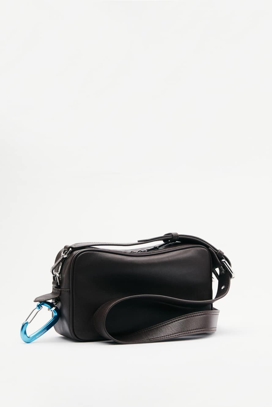 Leather (IM)PERFECTION Leather Camera Case, Brown, Patrizia Pepe