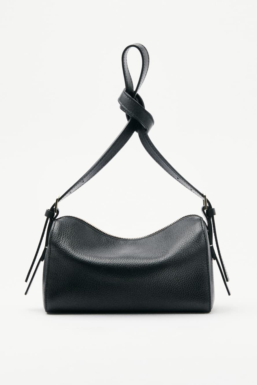 Never Complete leather camera bag, Black, Patrizia Pepe