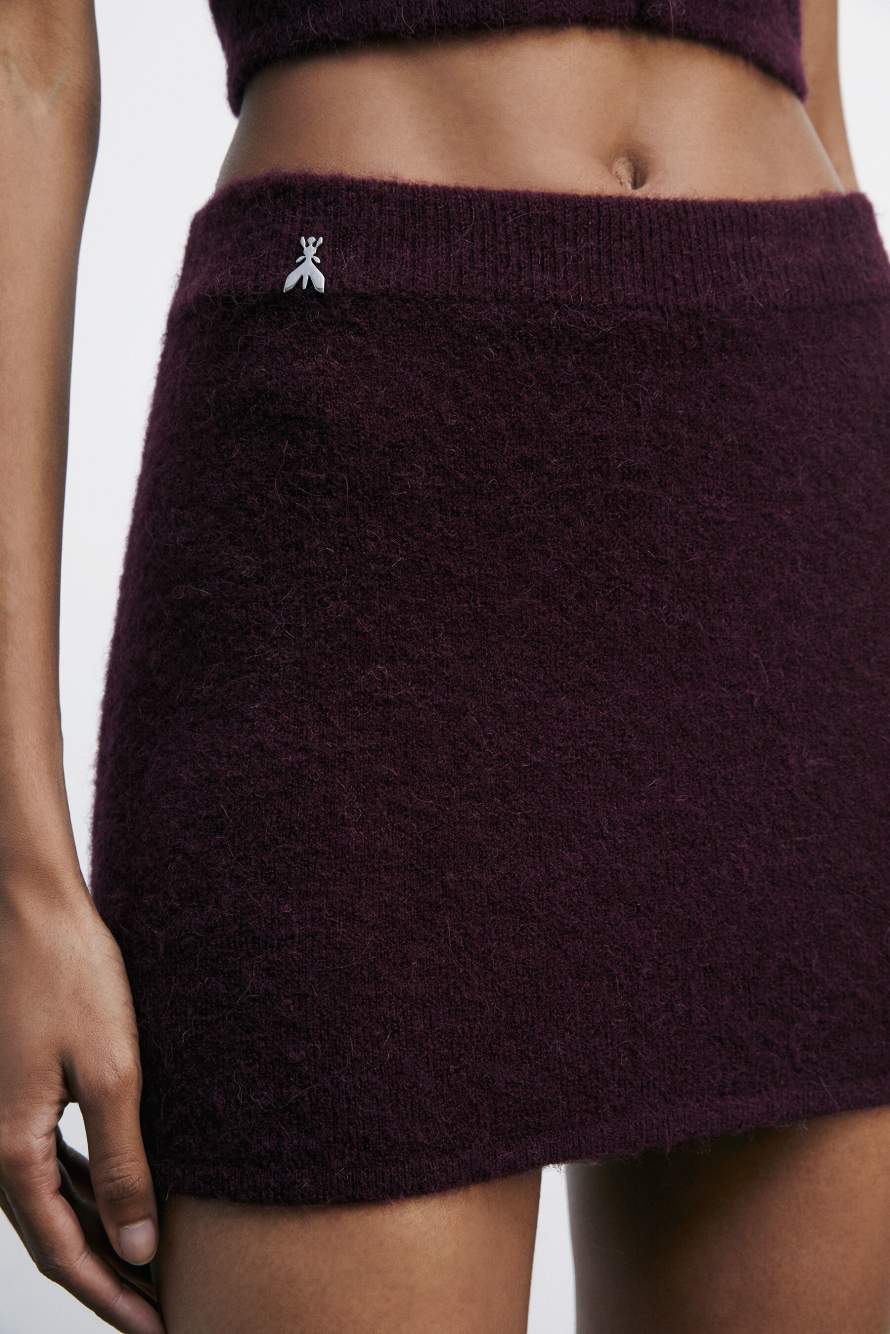 Soft knit mini skirt, Bordeaux, Patrizia Pepe