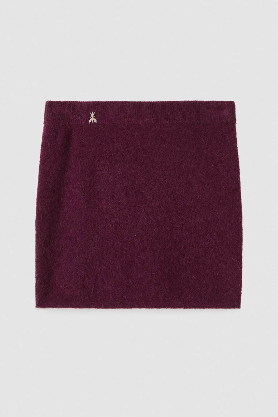 Soft knit mini skirt, Bordeaux, Patrizia Pepe