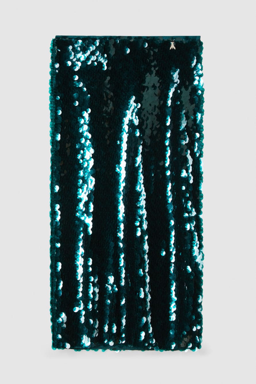 Sequined tulle midi skirt, Green, Patrizia Pepe