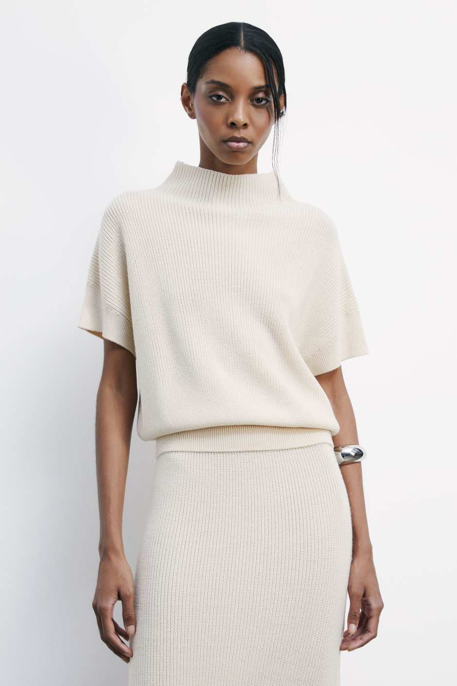 Трикотажный топ без рукавов "ESSENTIAL", Белый, Patrizia Pepe