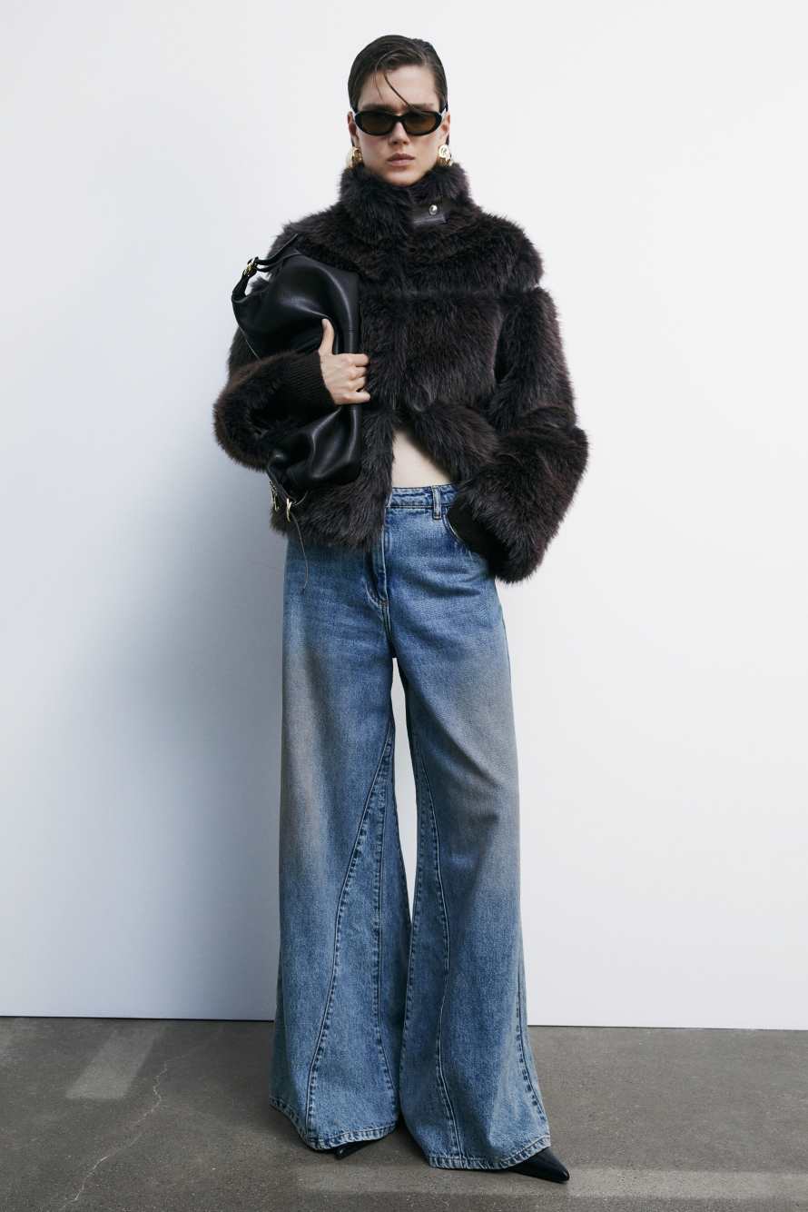 Короткая куртка с ворсом, коричневый, Patrizia Pepe