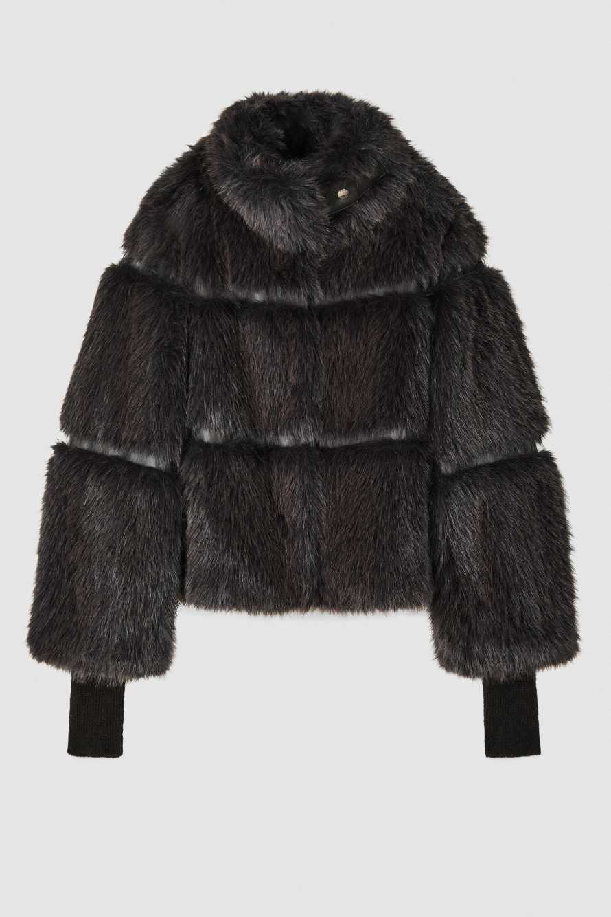 Короткая куртка с ворсом, коричневый, Patrizia Pepe