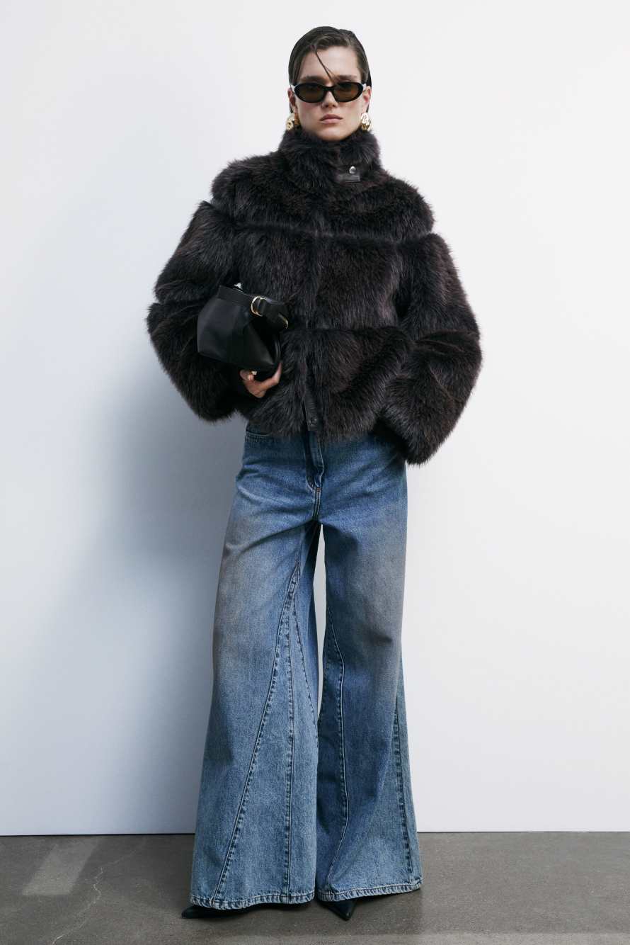 Короткая куртка с ворсом, коричневый, Patrizia Pepe