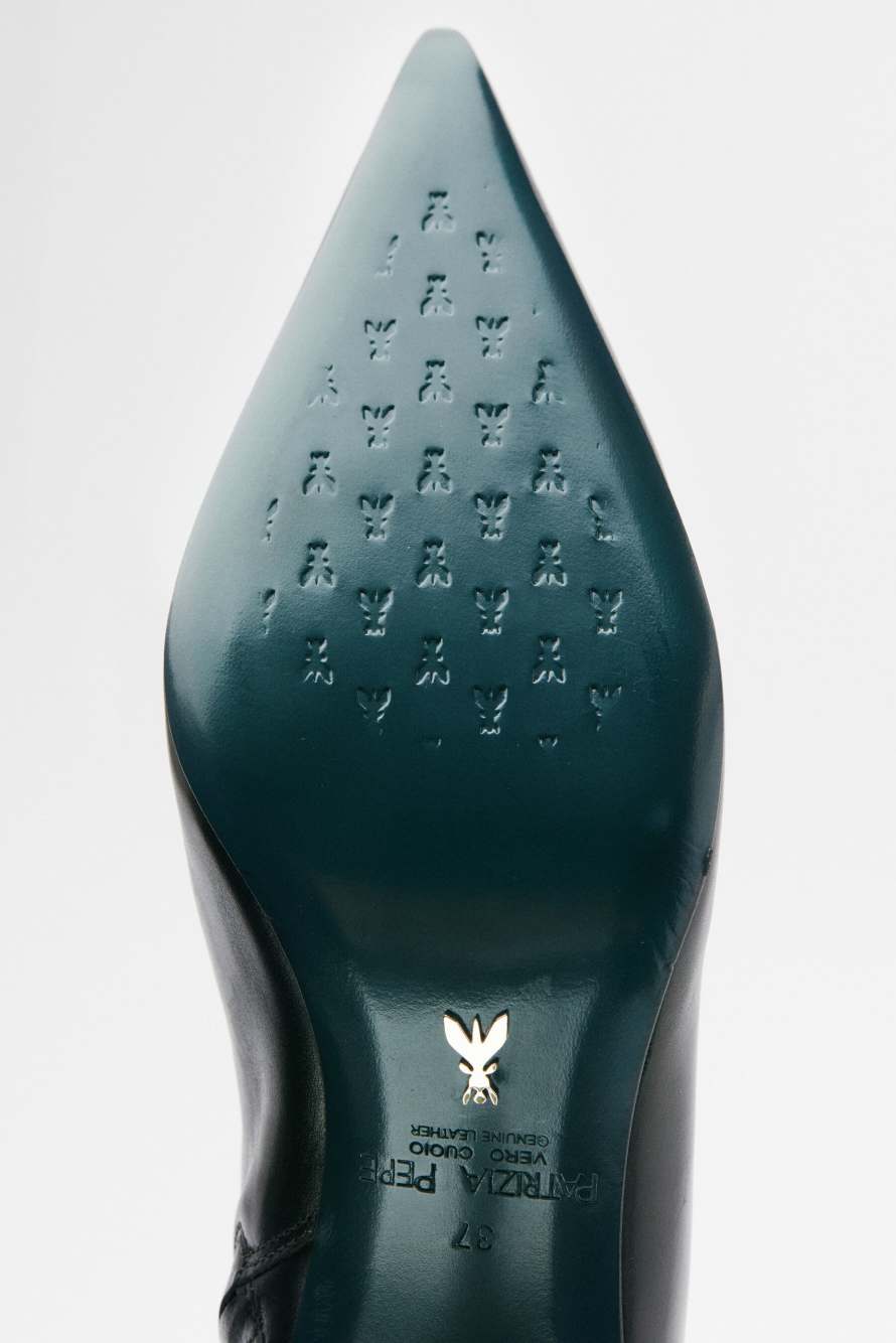 Minimal Shape ankle boots in leather, Black, Patrizia Pepe