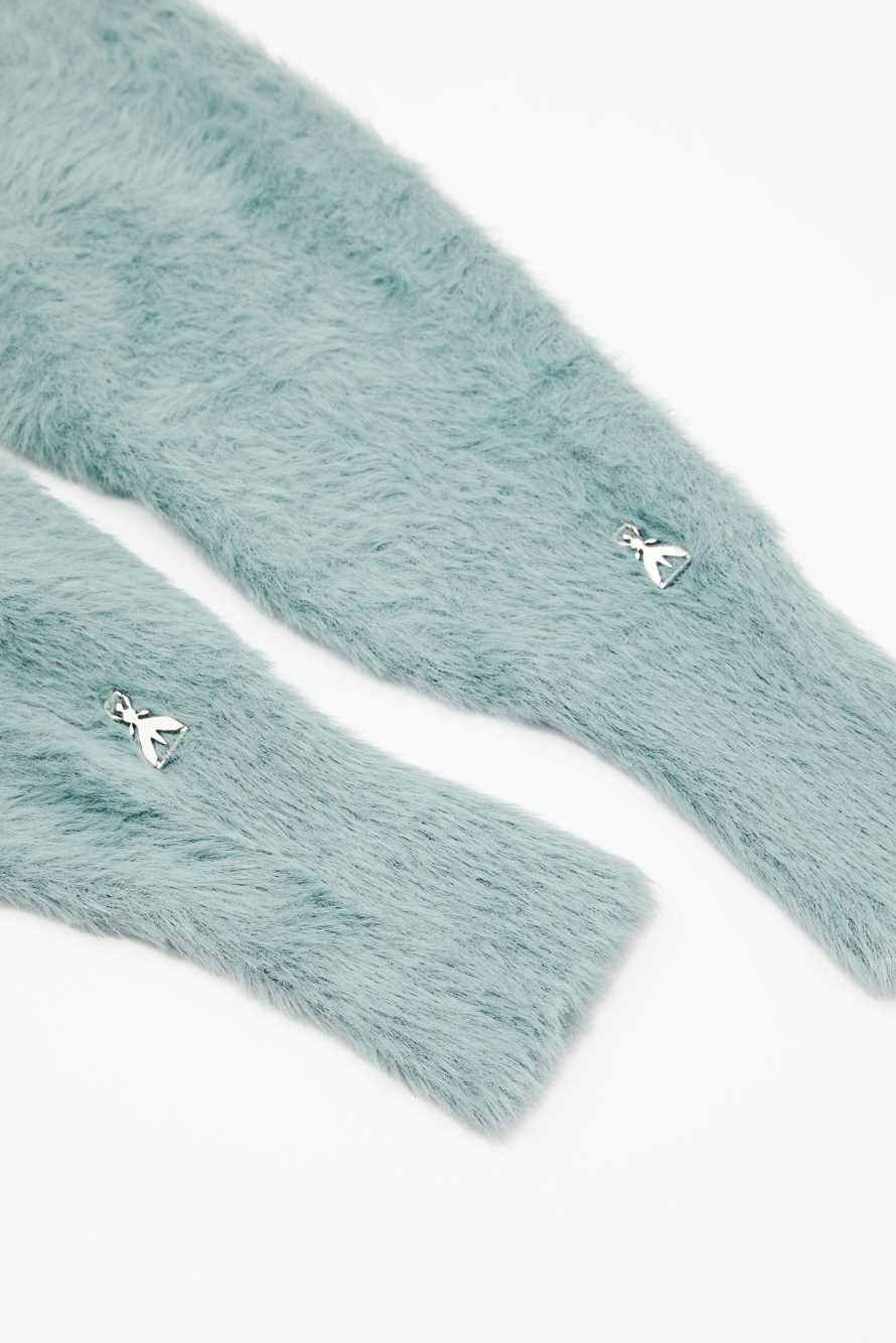 Мягкий шарф с рукавами, зелёный, Patrizia Pepe