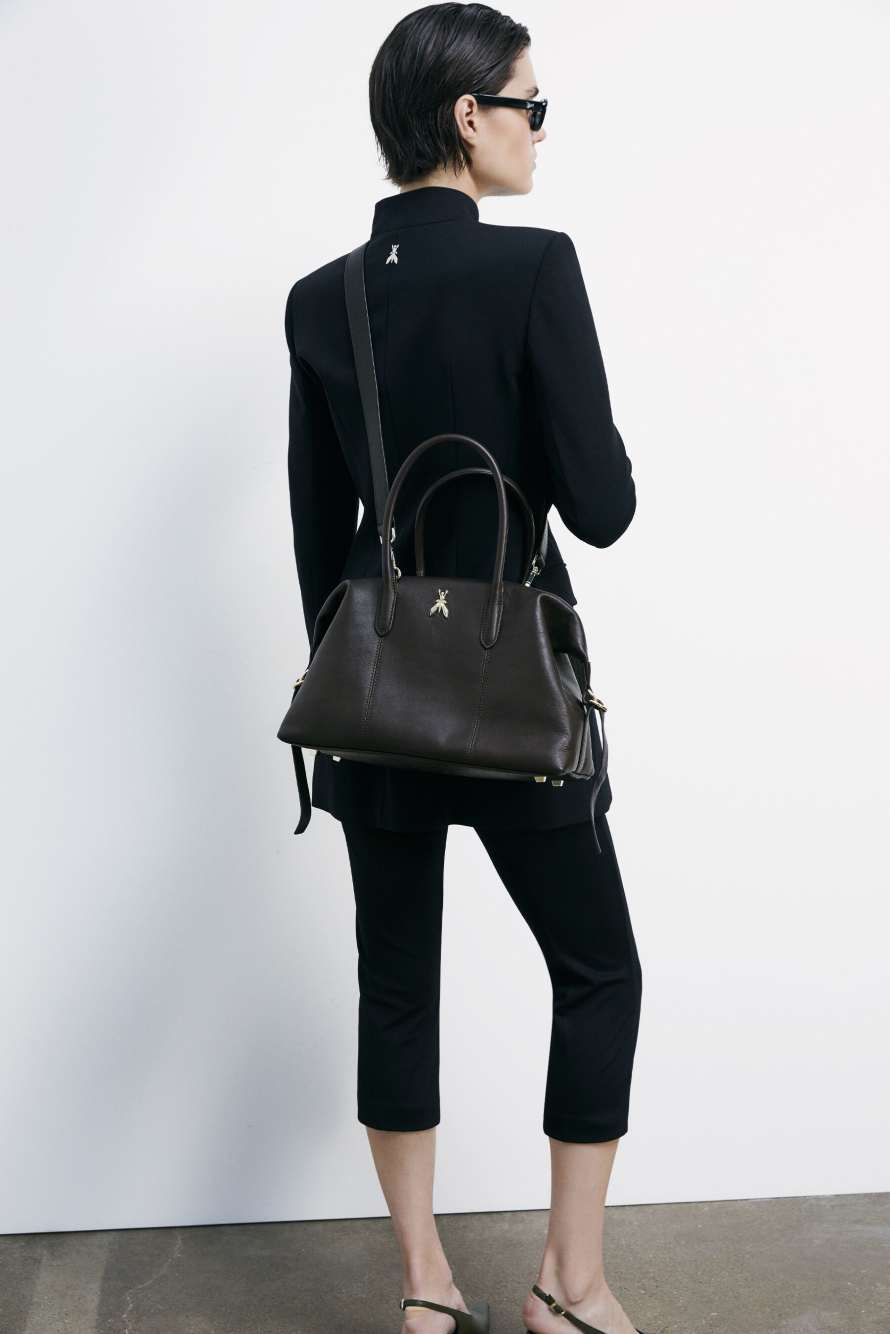 Кожаная сумка-саквояж New Business, коричневый, Patrizia Pepe