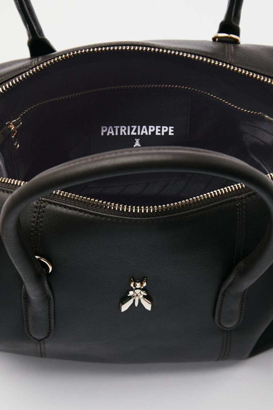 Кожаная сумка-саквояж New Business, коричневый, Patrizia Pepe