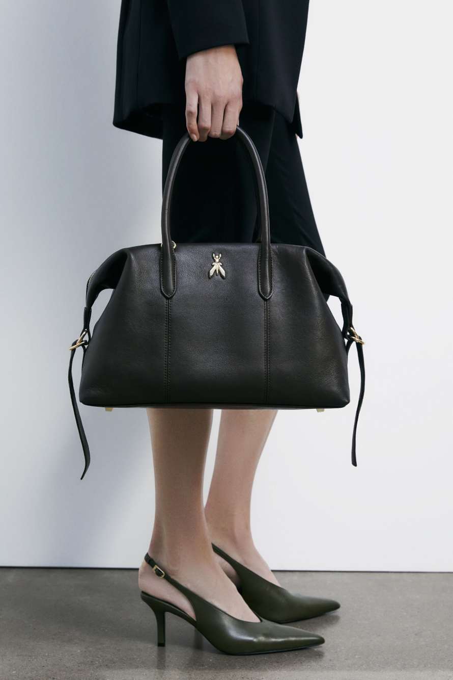 Кожаная сумка-саквояж New Business, коричневый, Patrizia Pepe