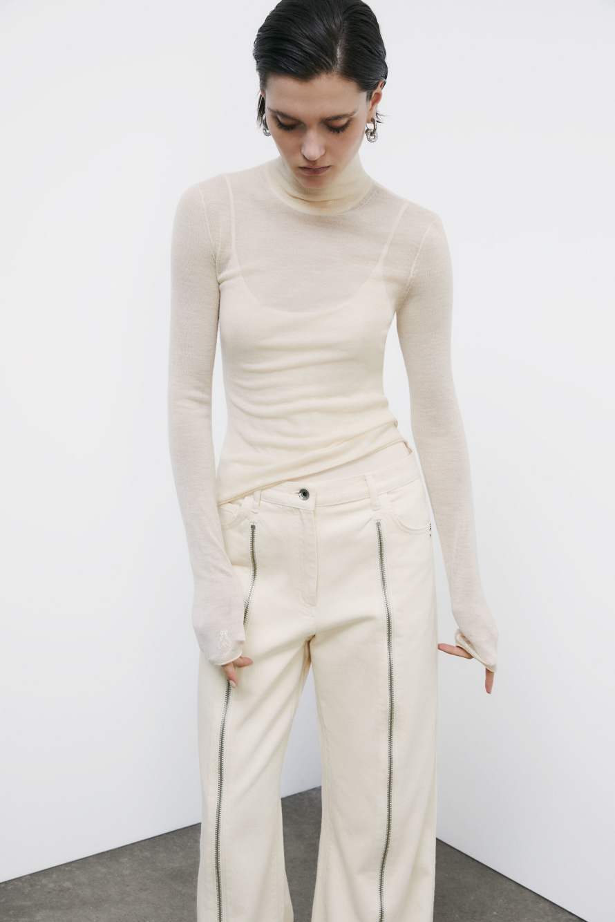 Водолазка из легкой шерсти, Белый, Patrizia Pepe