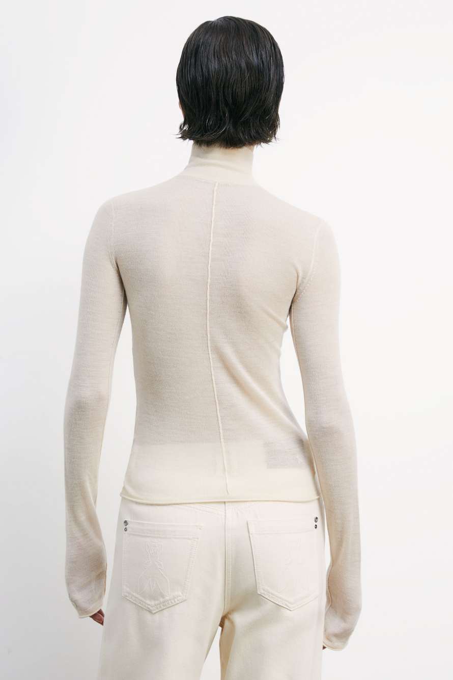 Водолазка из легкой шерсти, Белый, Patrizia Pepe