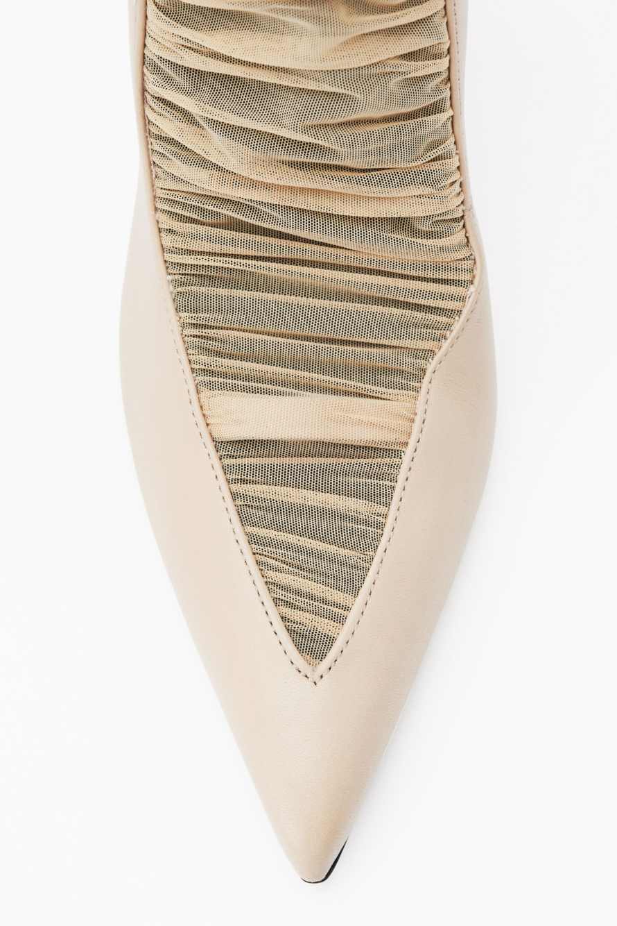 Minimal Shape Second Skin ankle boots, Beige, Patrizia Pepe