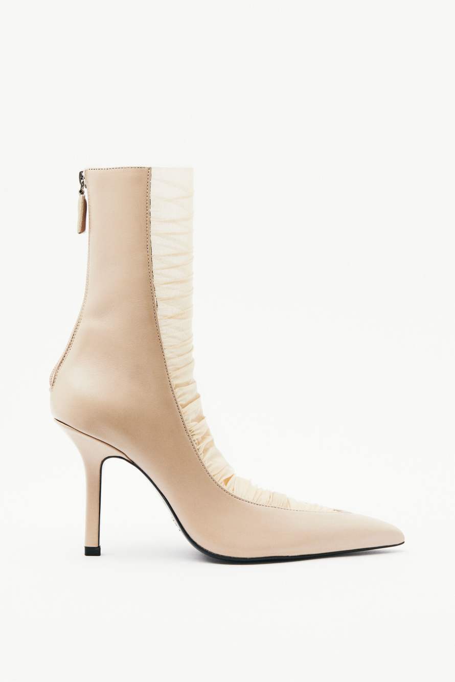 Minimal Shape Second Skin ankle boots, Beige, Patrizia Pepe