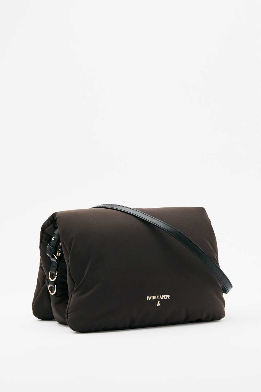 Sky Pillow Duo nylon bag, Brown, Patrizia Pepe