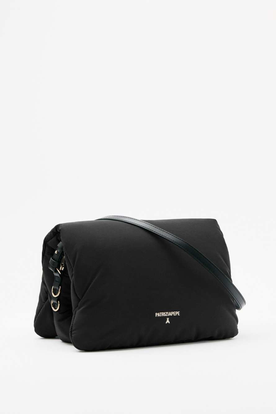 Sky Pillow Duo nylon bag, Black, Patrizia Pepe