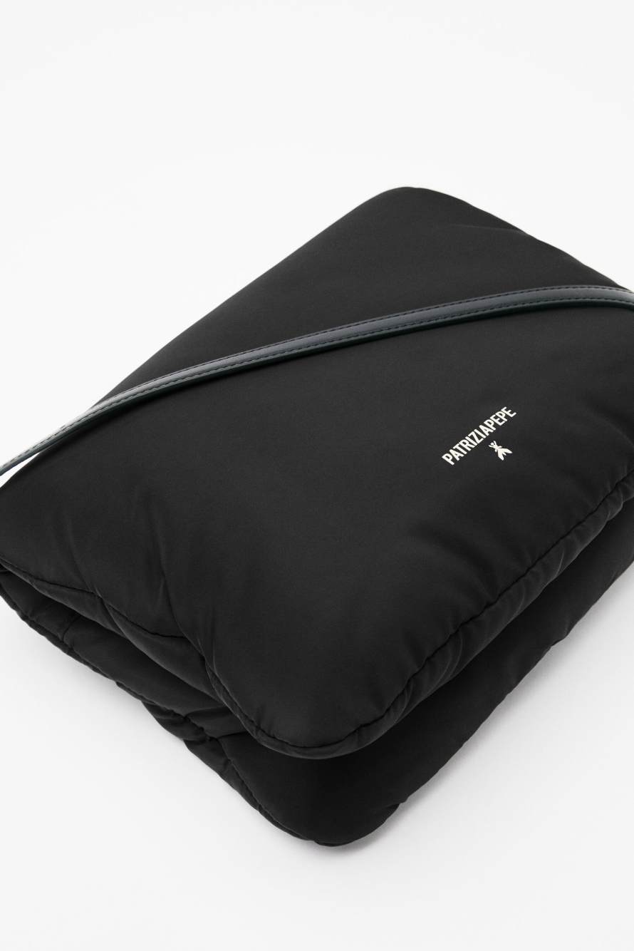 Sky Pillow Duo nylon bag, Black, Patrizia Pepe