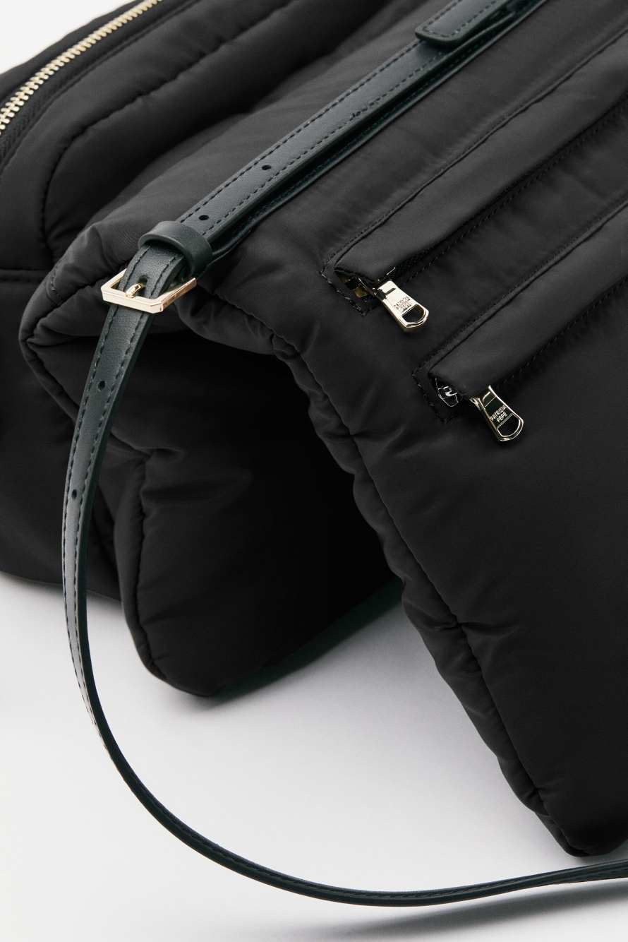 Sky Pillow Duo nylon bag, Black, Patrizia Pepe