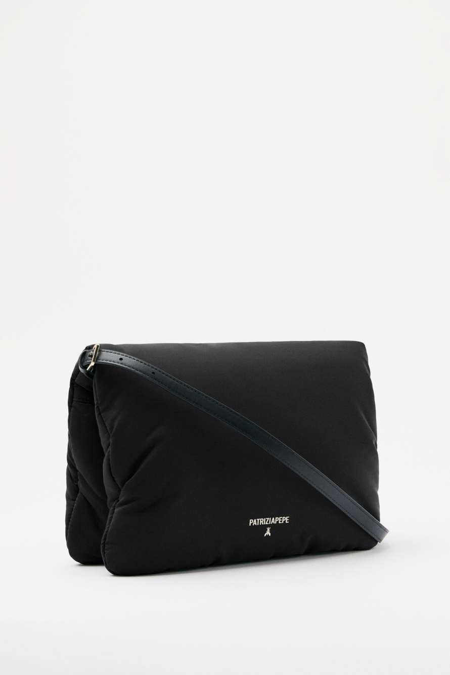 Sky Pillow Duo nylon bag, Black, Patrizia Pepe