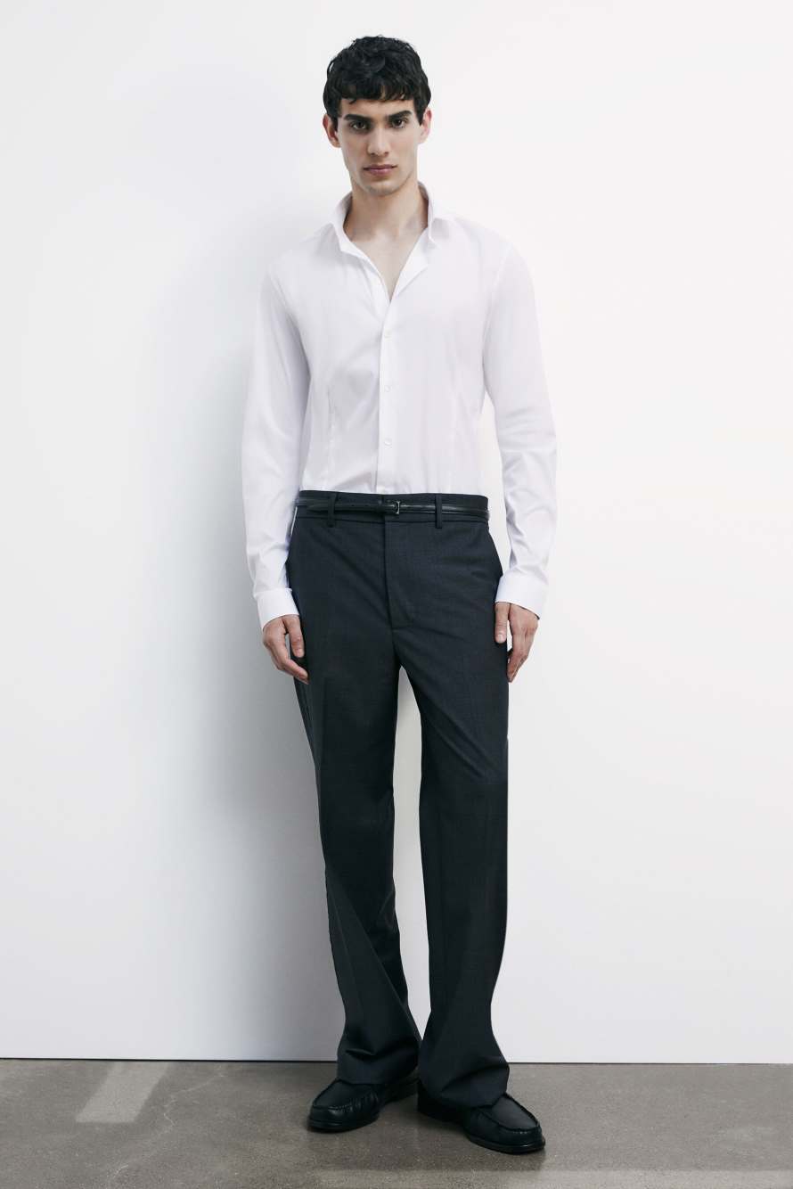"ESSENTIAL" slim fit poplin shirt, White, Patrizia Pepe