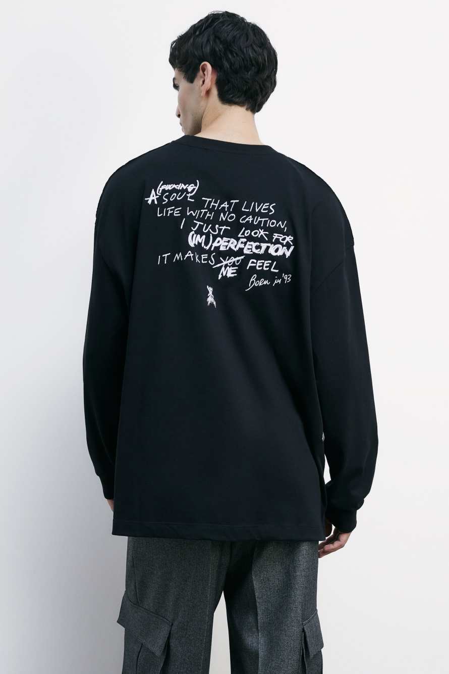 Cotton (IM)PERFECTION sweatshirt, Black, Patrizia Pepe