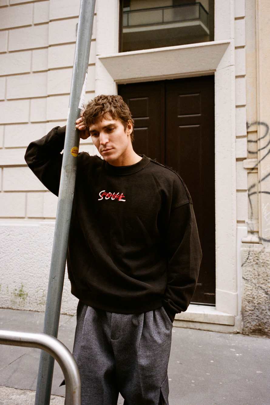 Cotton SOUL sweatshirt, Black, Patrizia Pepe