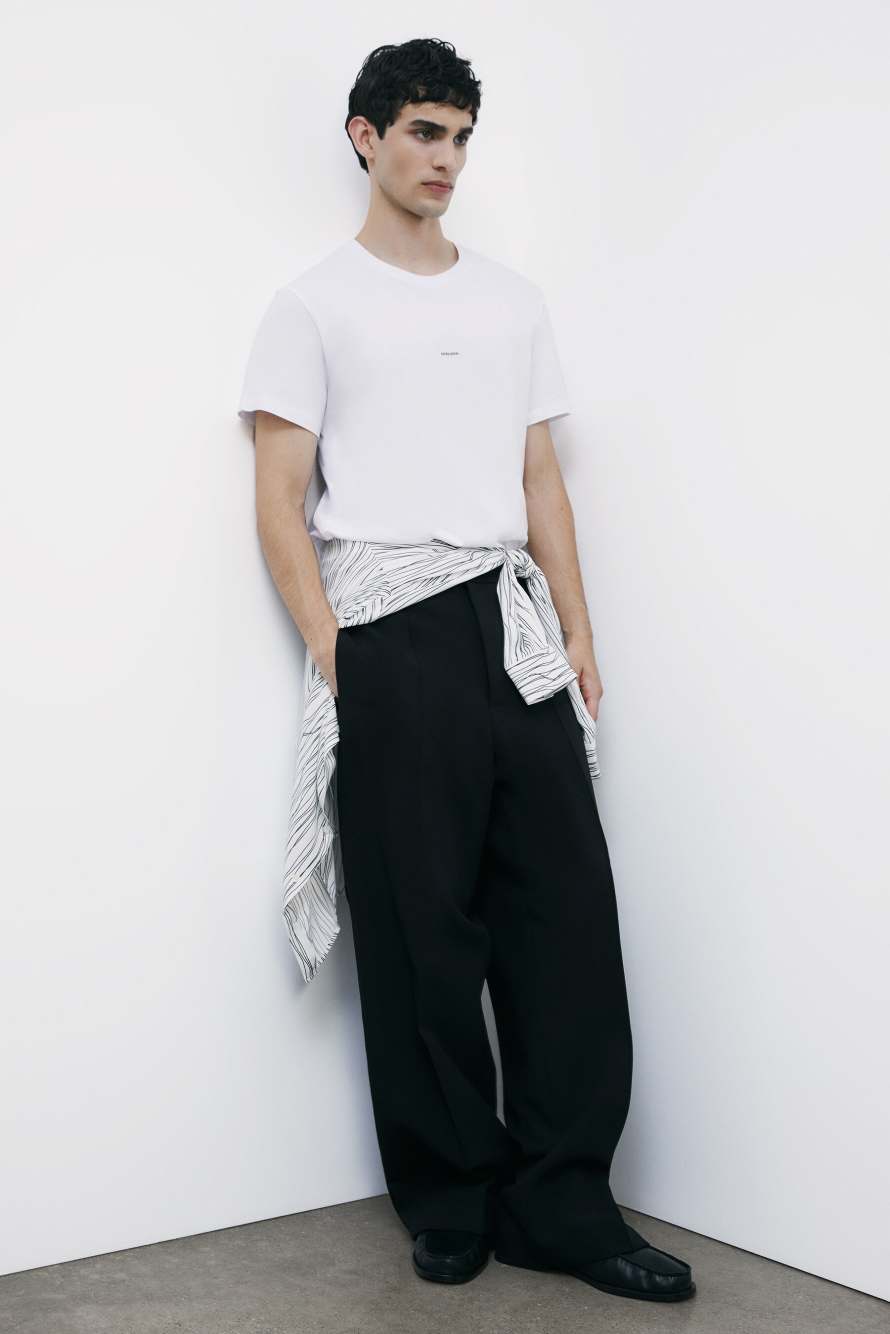 Трикотажная футболка из хлопка пима с логотипом, Белый, Patrizia Pepe