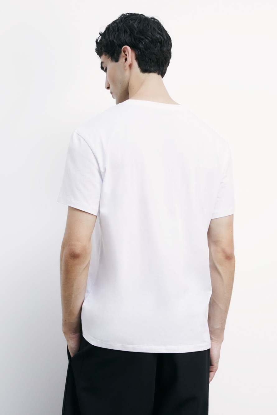 Трикотажная футболка из хлопка пима с логотипом, Белый, Patrizia Pepe