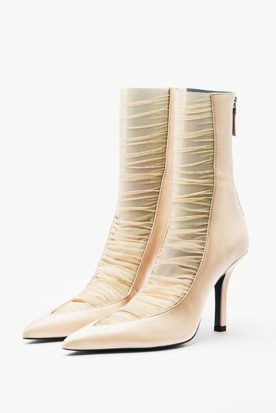 Minimal Shape Second Skin ankle boots, Beige, Patrizia Pepe