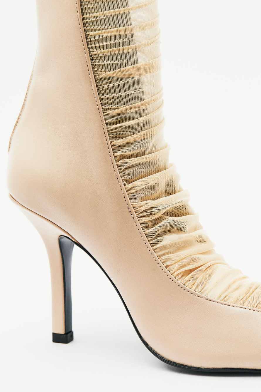Minimal Shape Second Skin ankle boots, Beige, Patrizia Pepe