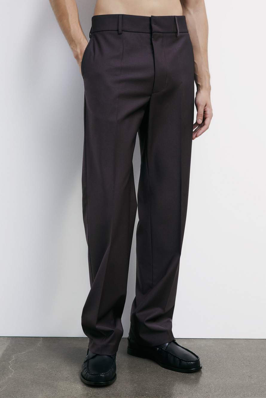 (IM)PERFECTION slim fit pants in cool wool, Brown, Patrizia Pepe