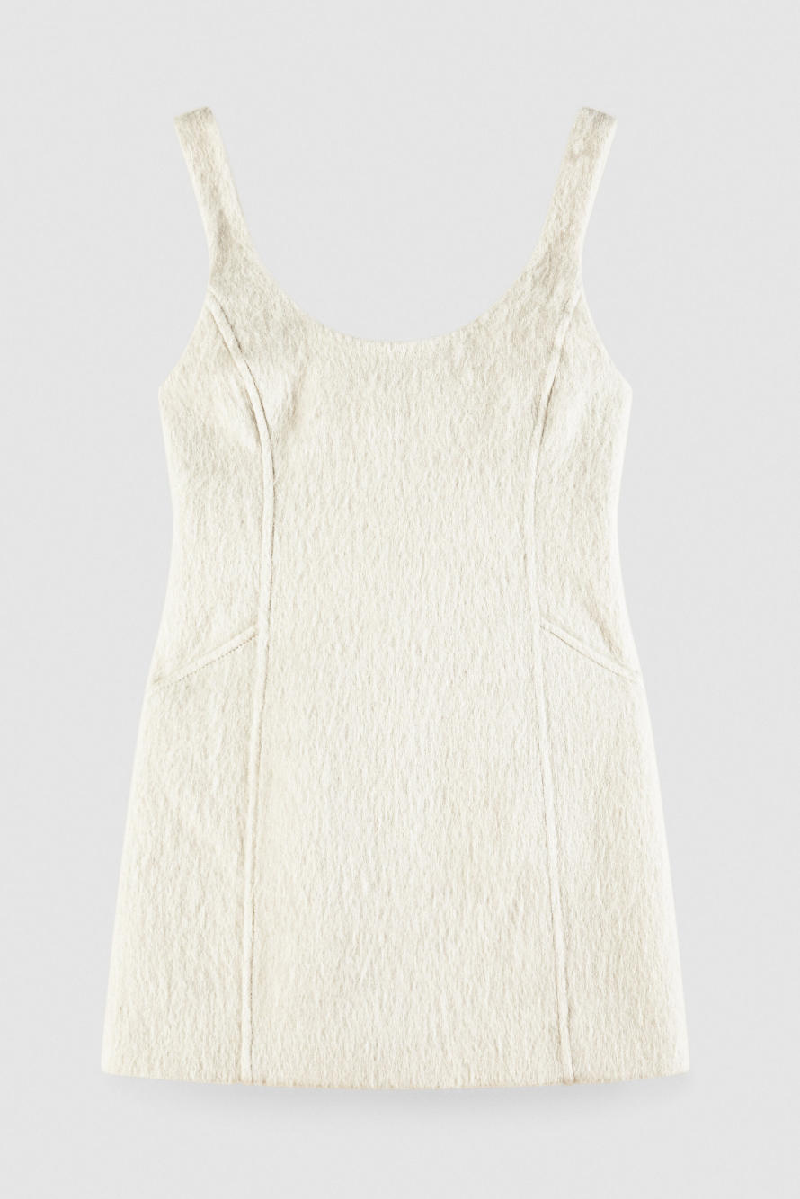 Мини-платье из мягкой смесовой шерсти, Белый, Patrizia Pepe