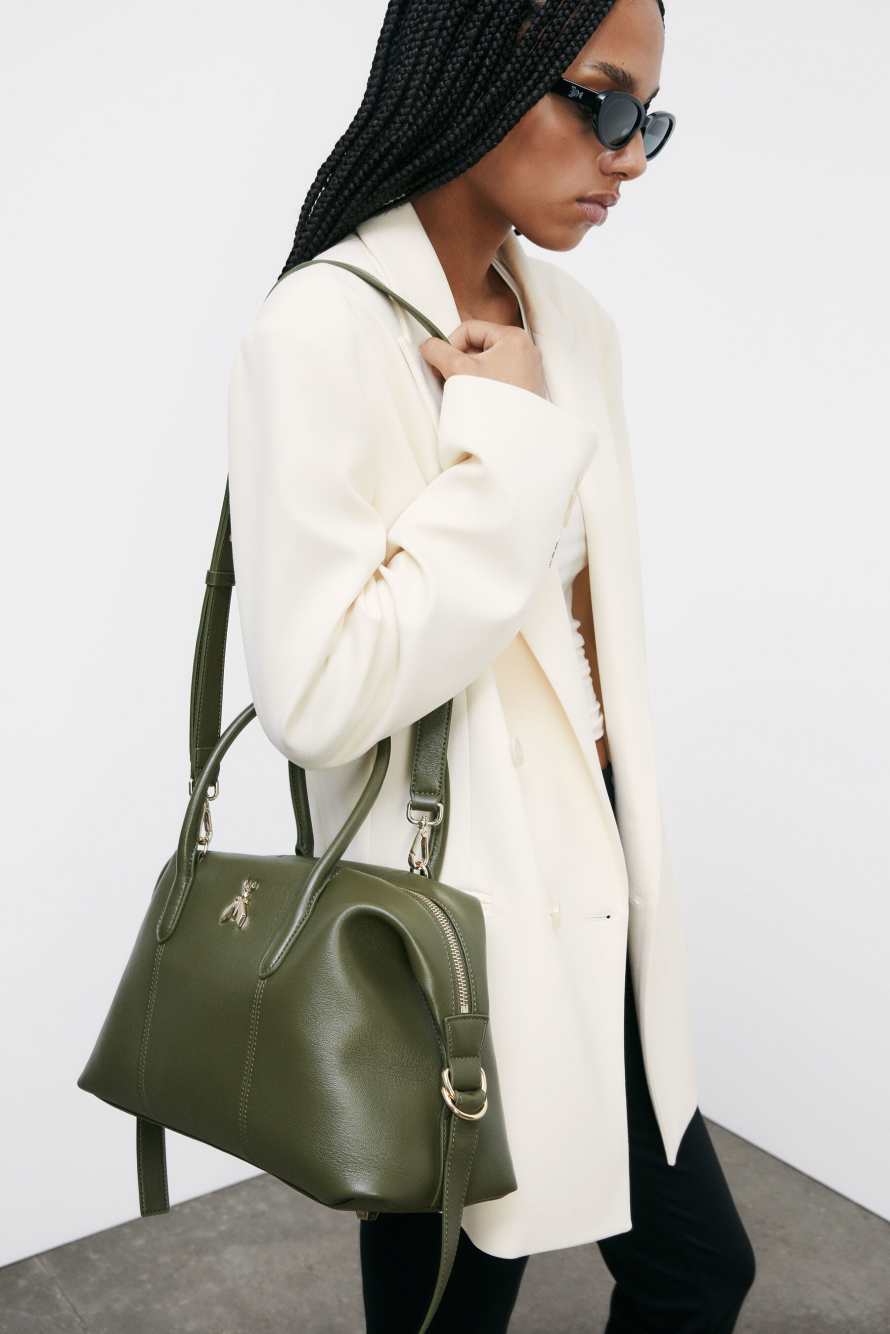 Сумка-боулинг New Business, зелёный, Patrizia Pepe