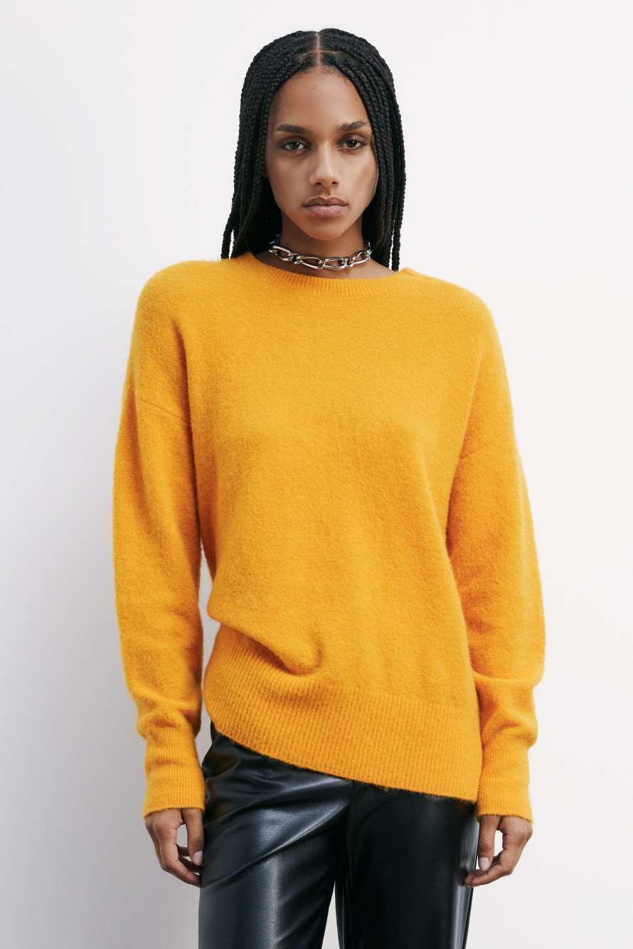 Soft turtleneck sweater, Orange, Patrizia Pepe
