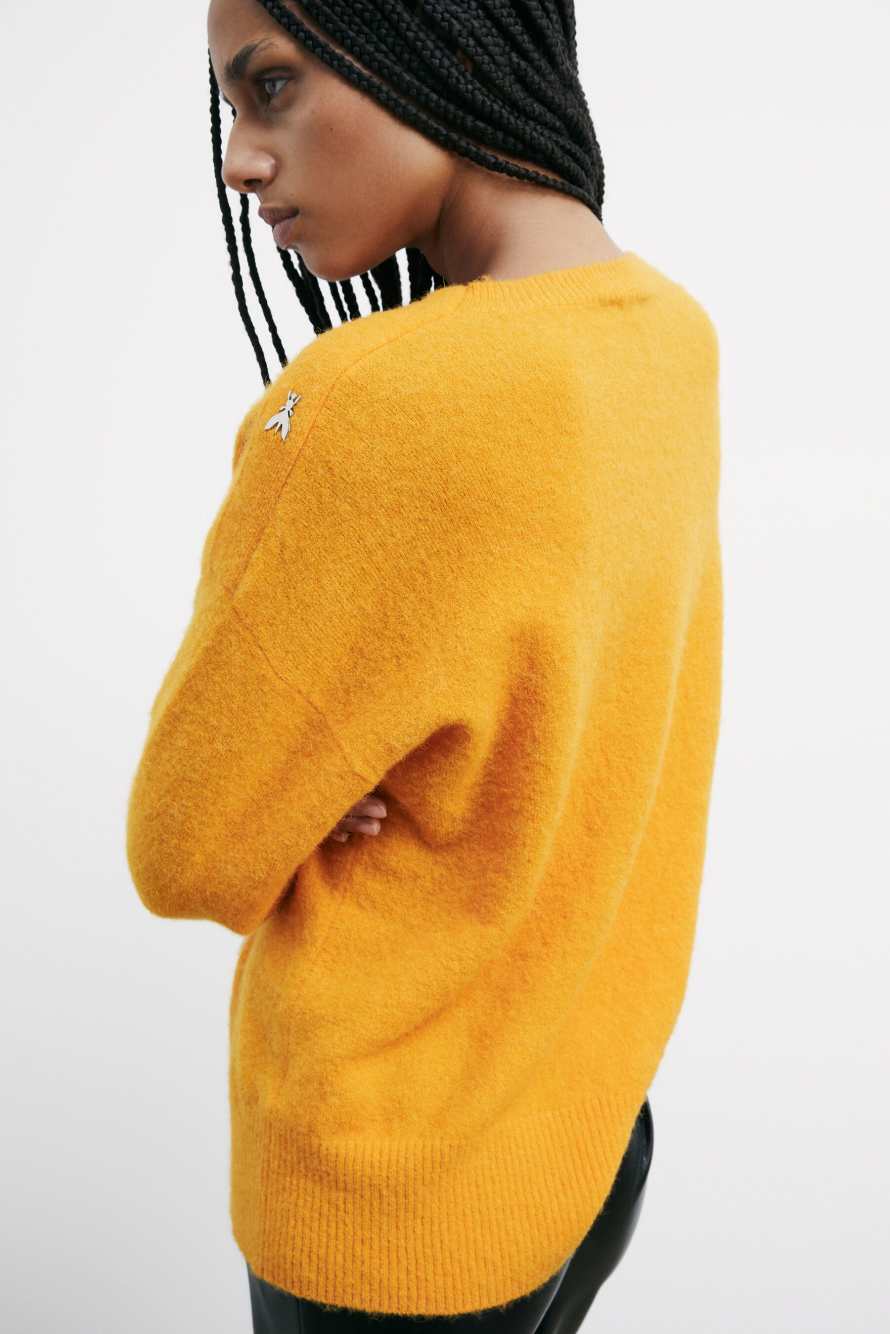 Soft turtleneck sweater, Orange, Patrizia Pepe