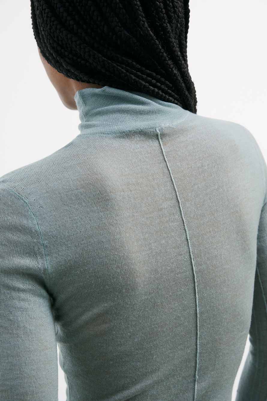 Lightweight wool turtleneck, Green, Patrizia Pepe