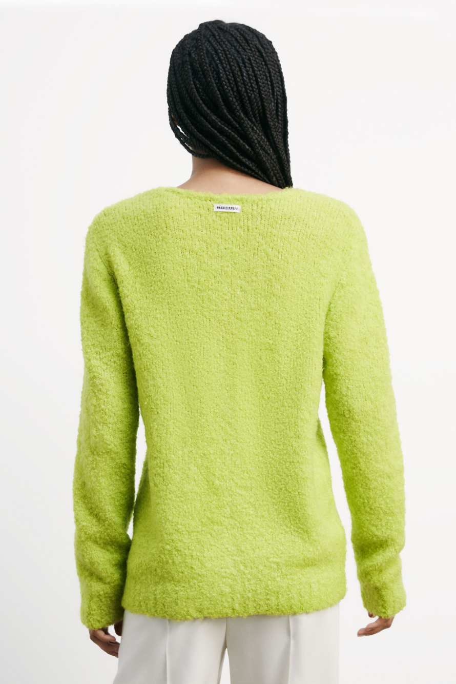 Fluffy cardigan, Green, Patrizia Pepe