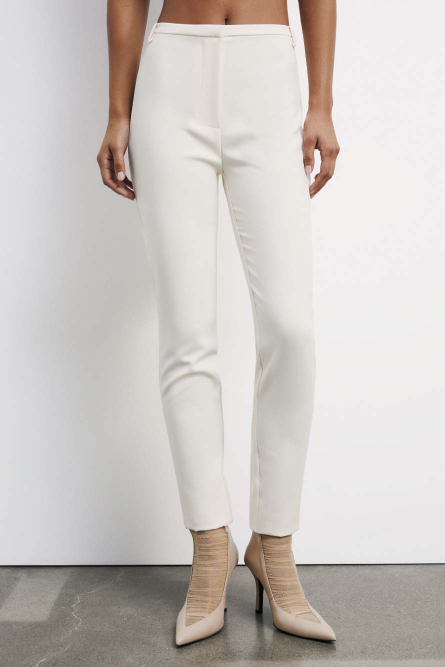 Узкие прямые брюки-скинни, Белый, Patrizia Pepe