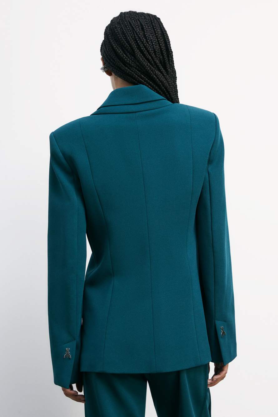 Блейзер с двойным воротником, зелёный, Patrizia Pepe