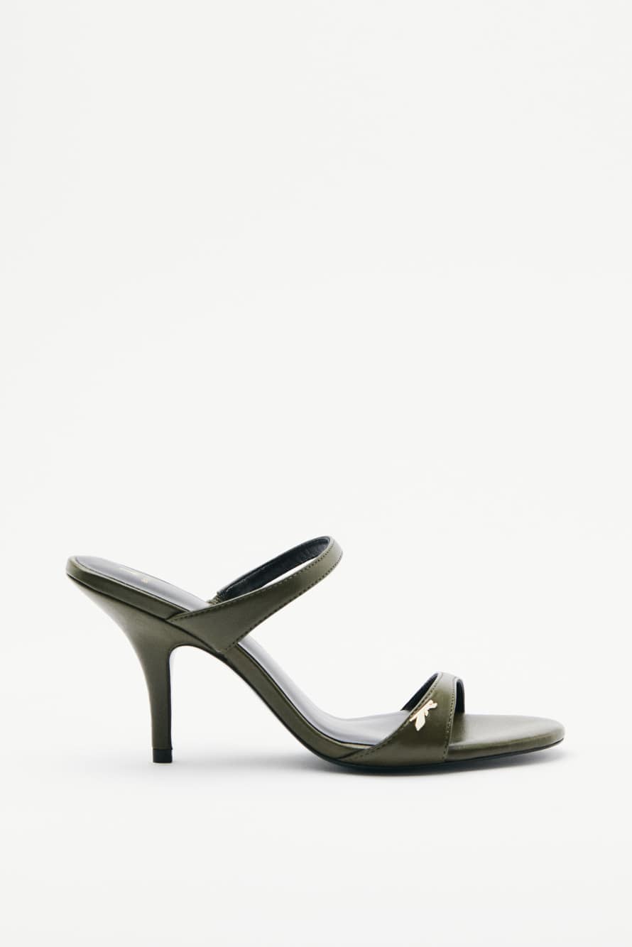 Босоножки Minimal Shape glossy, зелёный, Patrizia Pepe