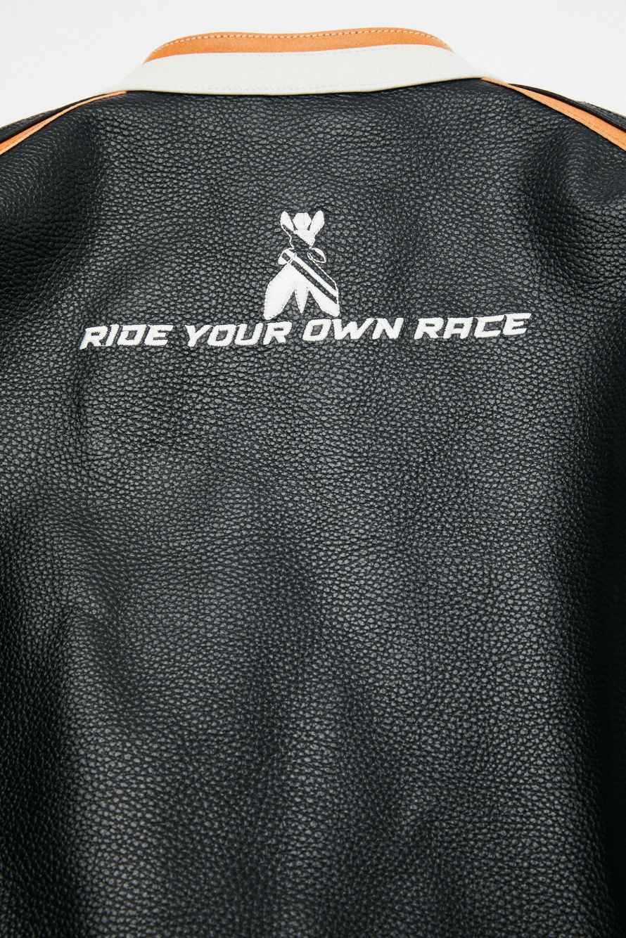 Кожаная байкерская куртка Racing, Черный, Patrizia Pepe