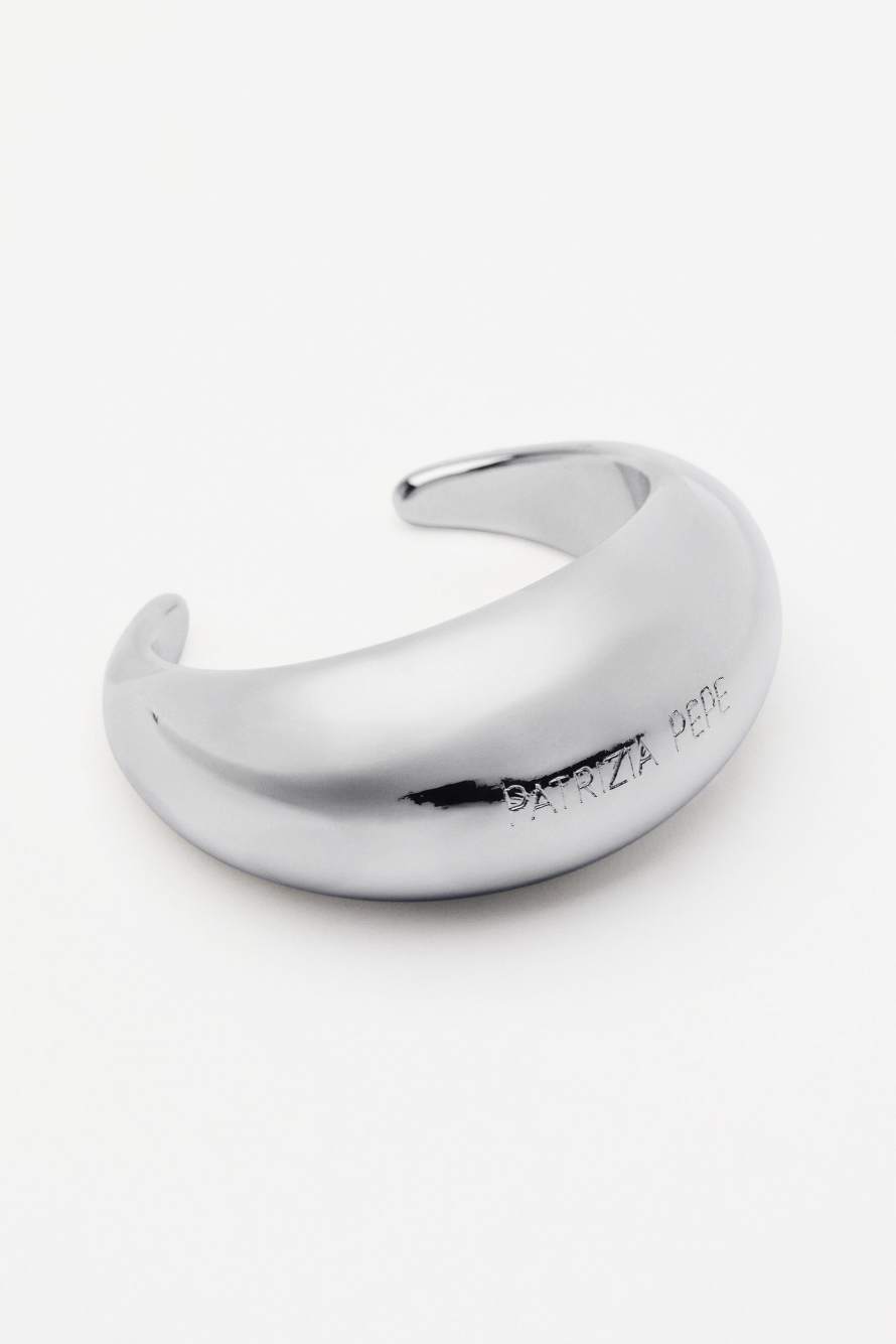 Metal Circle bracelet, Silver, Patrizia Pepe