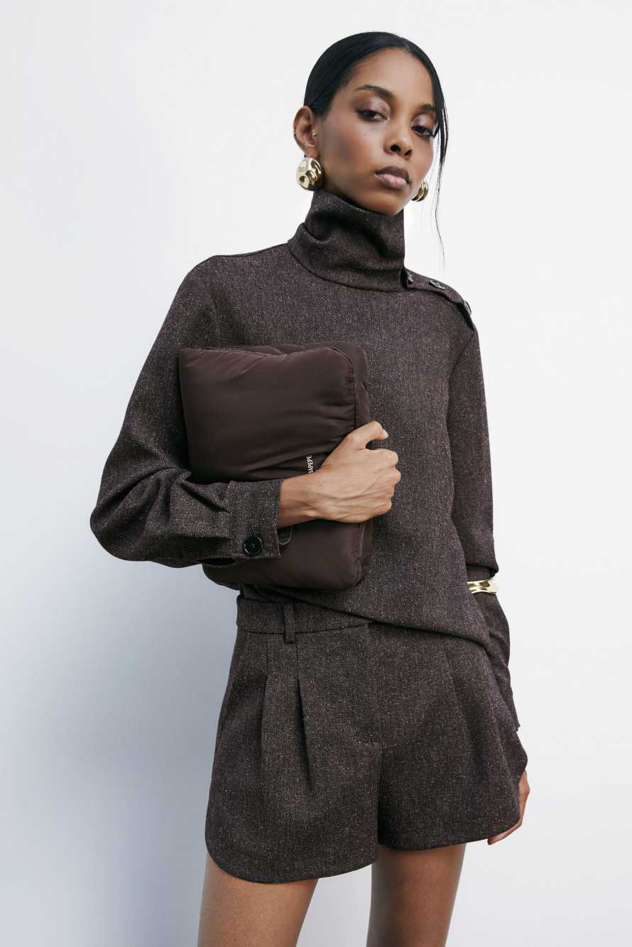 Sky Pillow Duo nylon bag, Brown, Patrizia Pepe