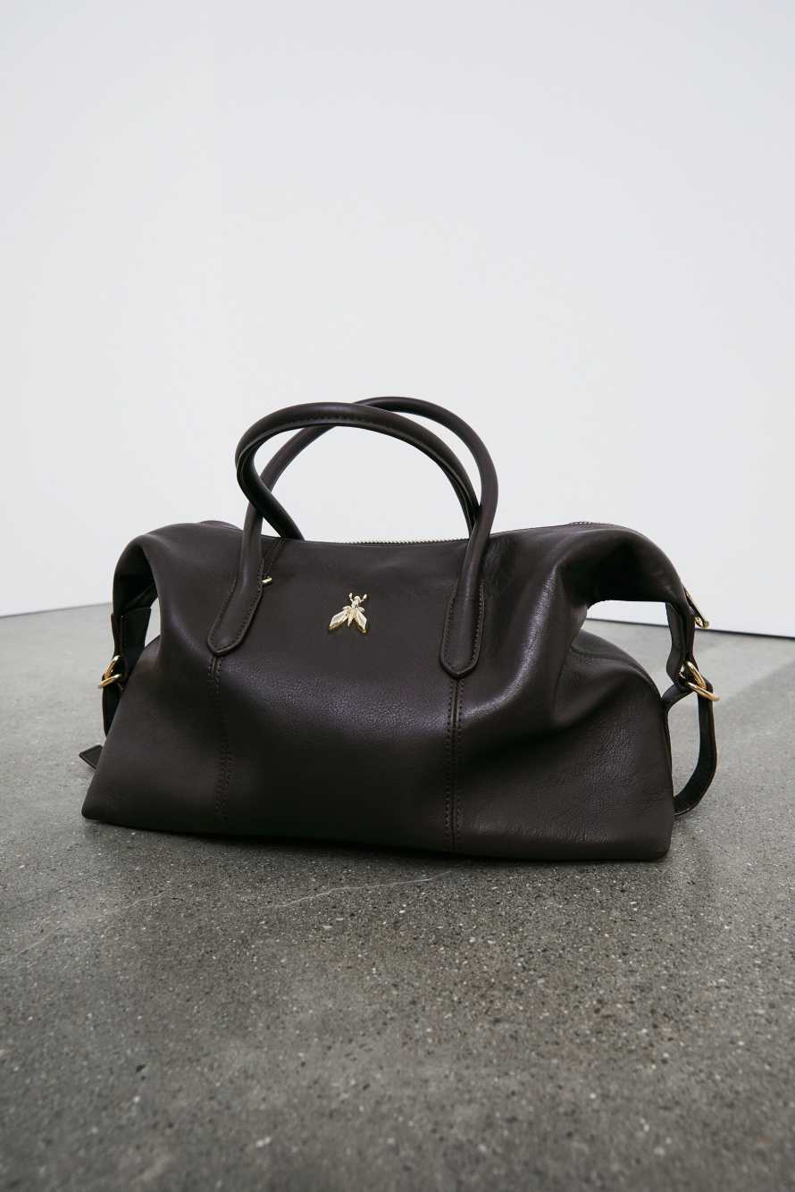 Кожаная сумка-саквояж New Business, коричневый, Patrizia Pepe