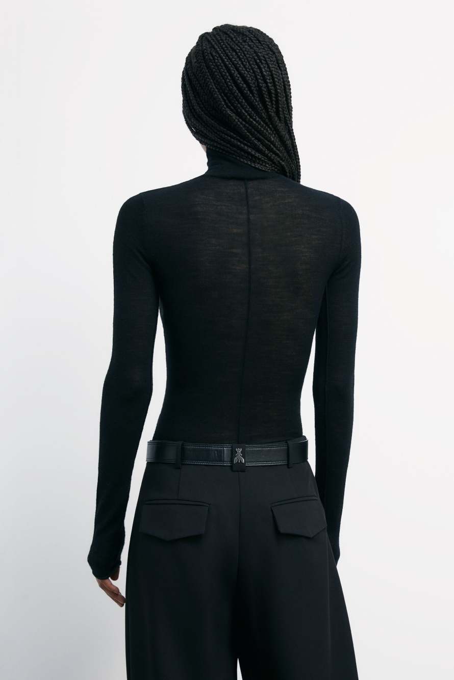 Lightweight wool turtleneck, Black, Patrizia Pepe