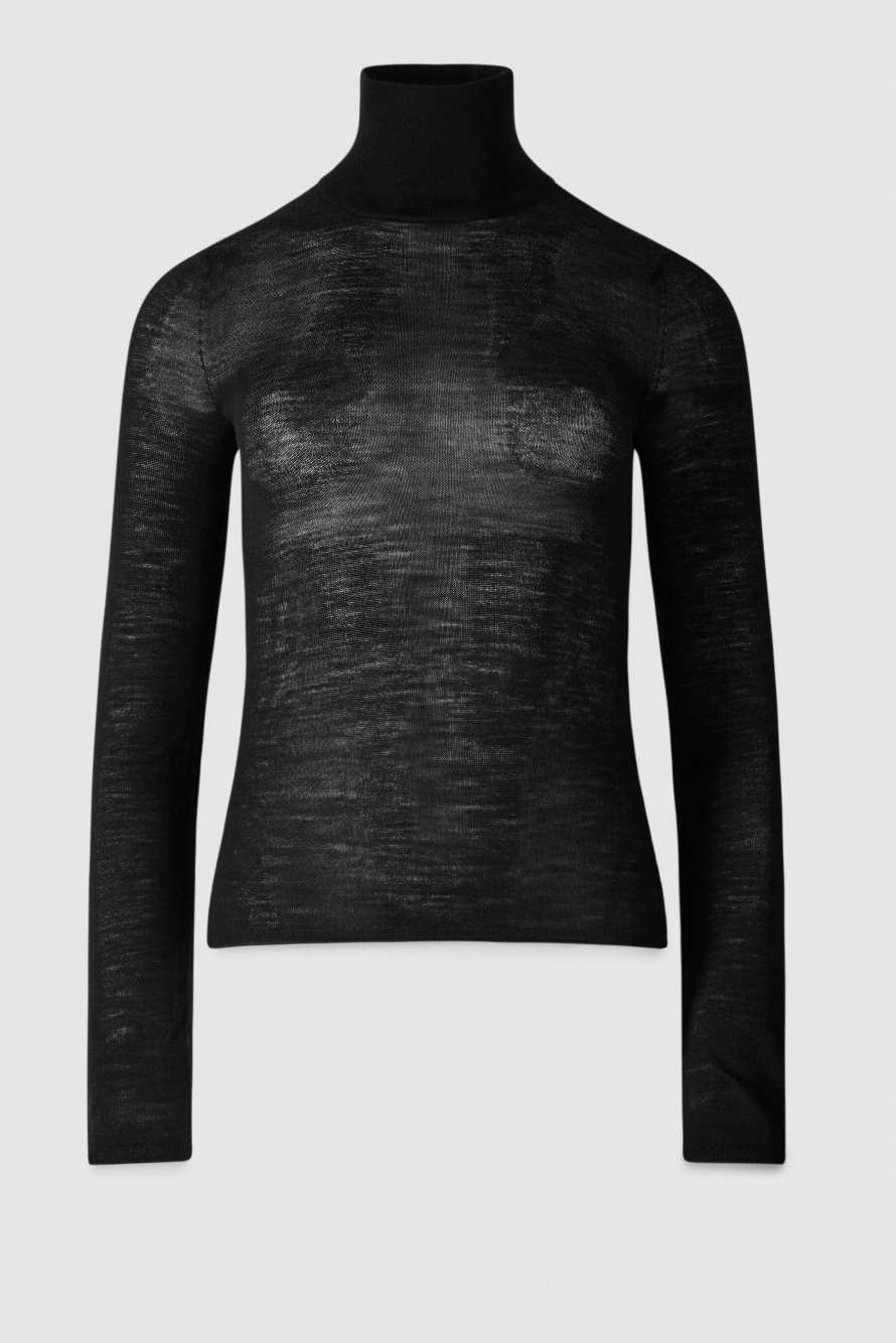 Lightweight wool turtleneck, Black, Patrizia Pepe