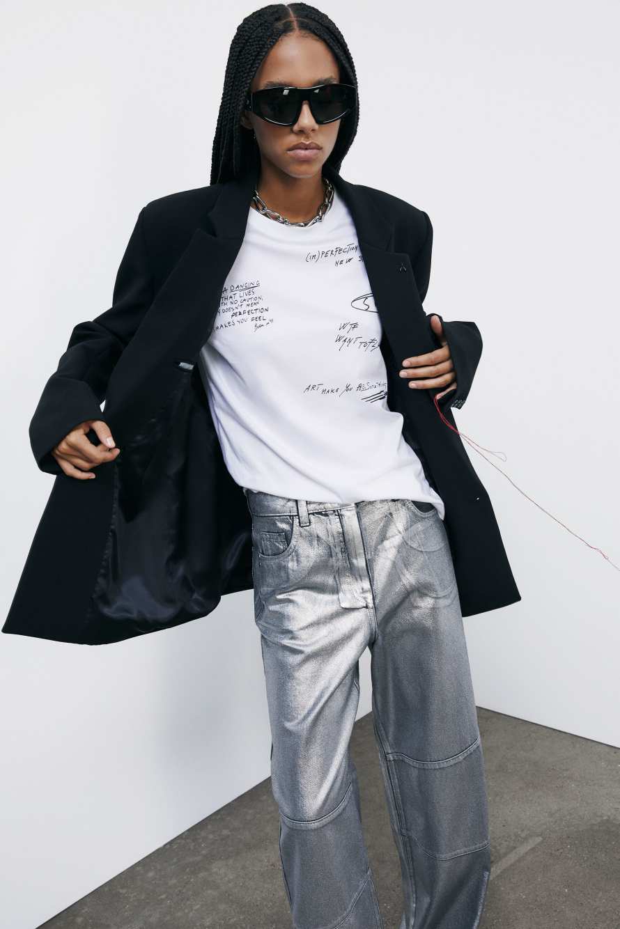 (IM)PERFECTION t-shirt with print, White, Patrizia Pepe