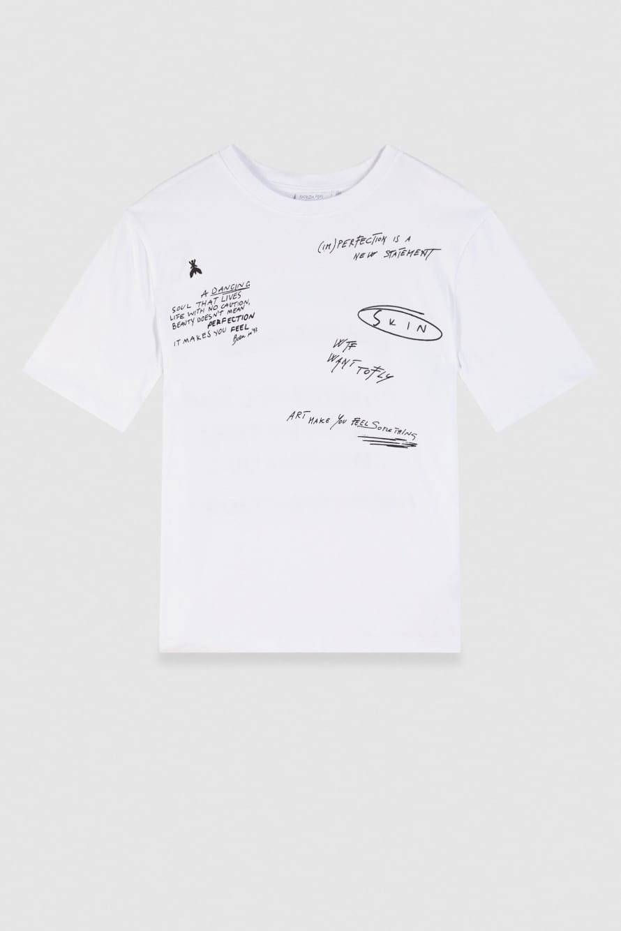 (IM)PERFECTION t-shirt with print, White, Patrizia Pepe