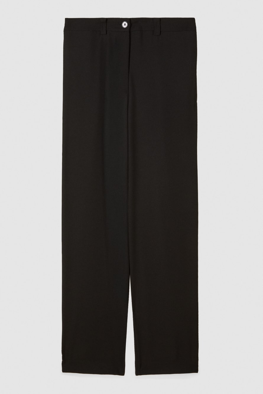 Объемные брюки со складками, Черный, Patrizia Pepe